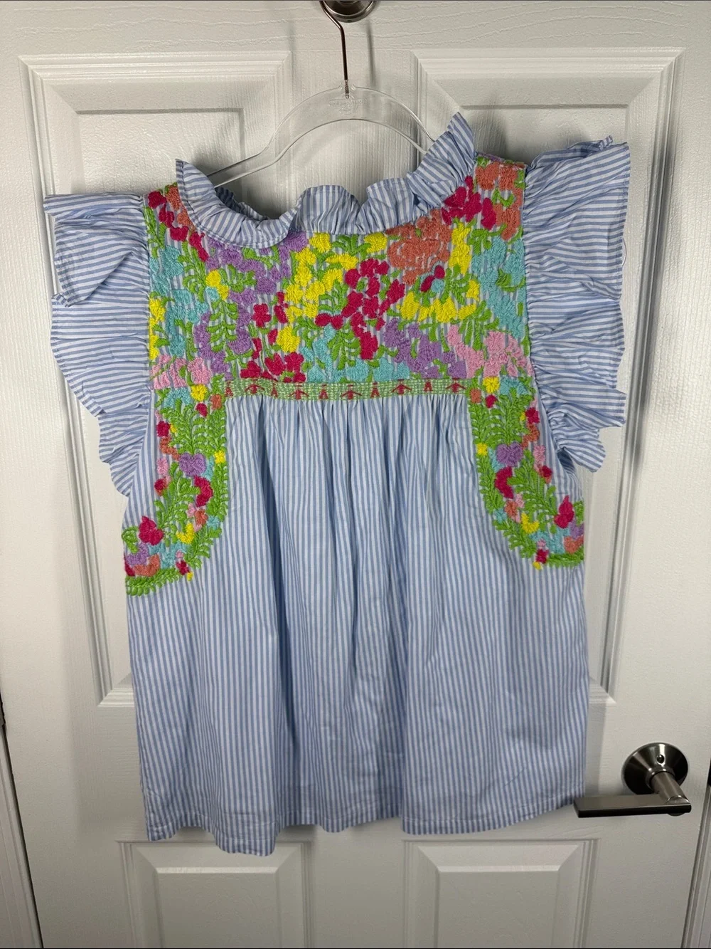 J Marie ruffle neck
